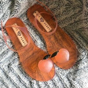 Katy Perry peach flip flops